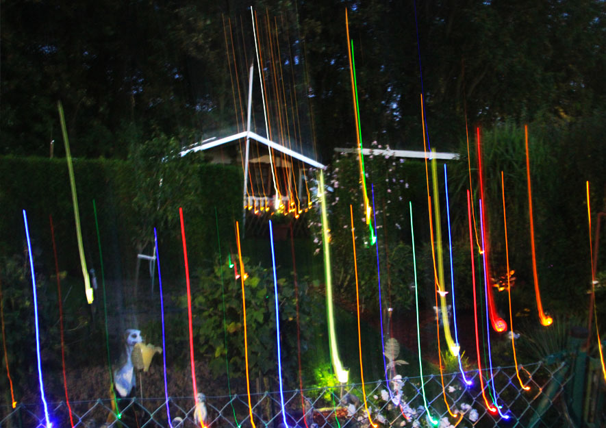 Lichtverschmutzung im Kleingarten