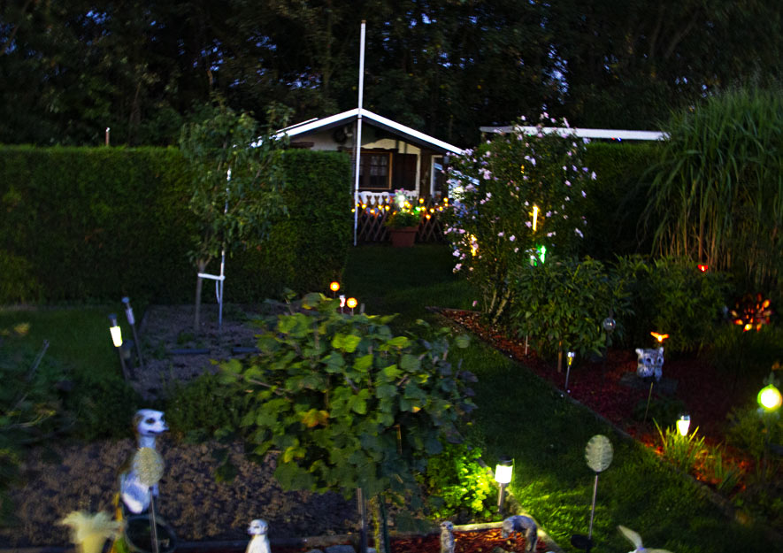 Lichtverschmutzung im Kleingarten