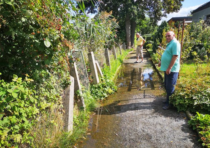 Biberschaden - überfluteter Bachweg