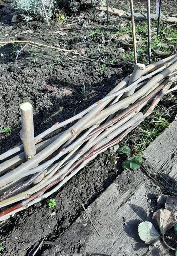 Beetbegrenzung im Kleingarten bauen - Flechten