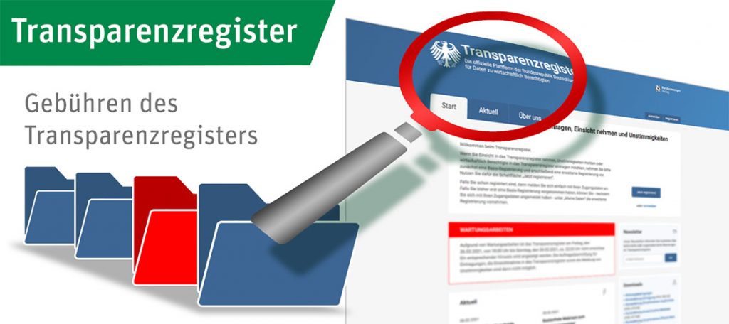 Gebühren des Transparenzregisters