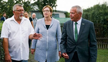 Bundesbauministerin Klara Geywitz bei den Leipziger Kleingärtnern